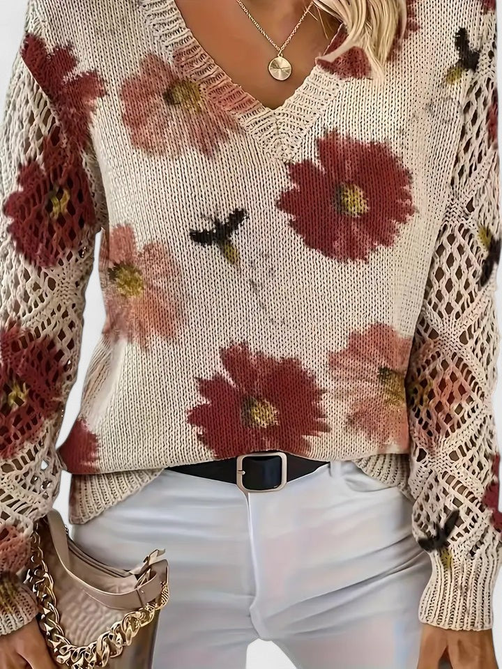 Aurelia | Pull élégant avec design floral