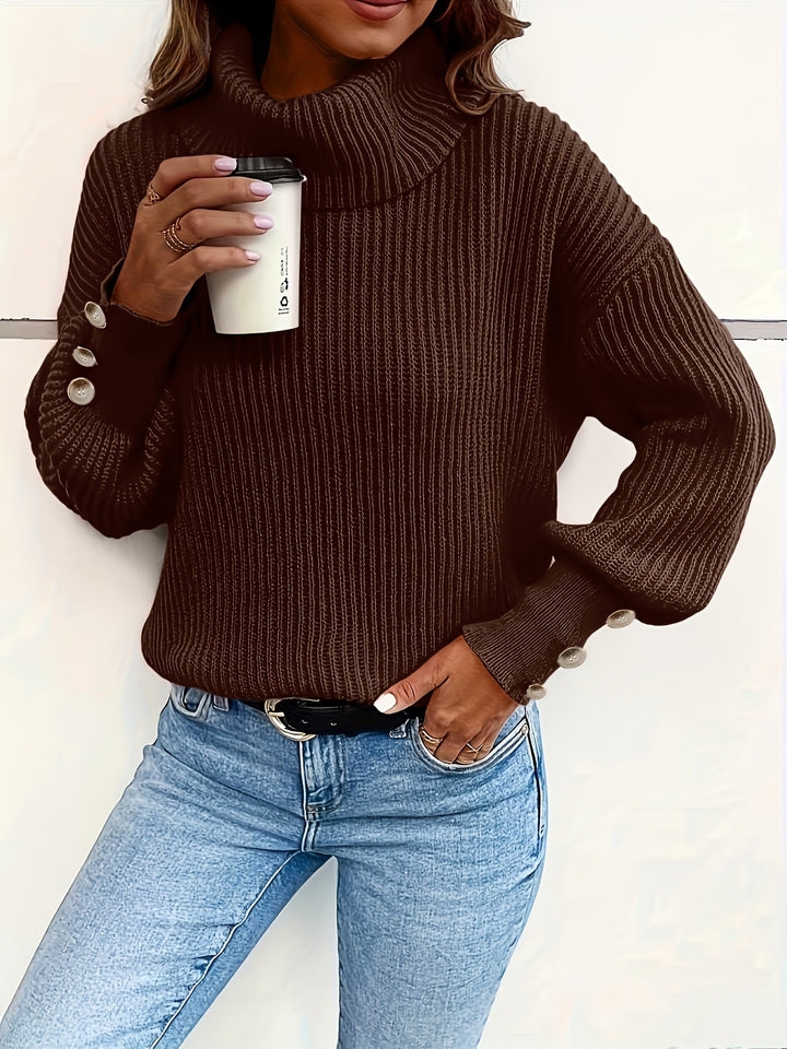 Juliette – Pull col roulé d'automne élégant