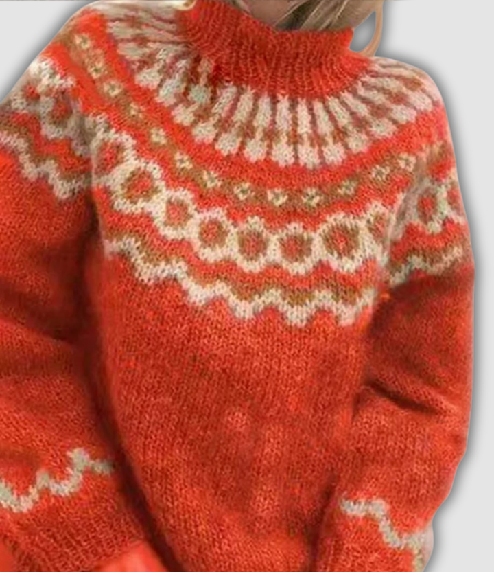 Élise – Pull col roulé doux et élégant