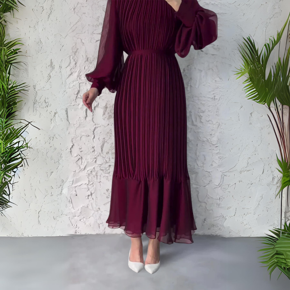 Cami - Robe de Soirée Chic Française Automne avec Accents en Maille