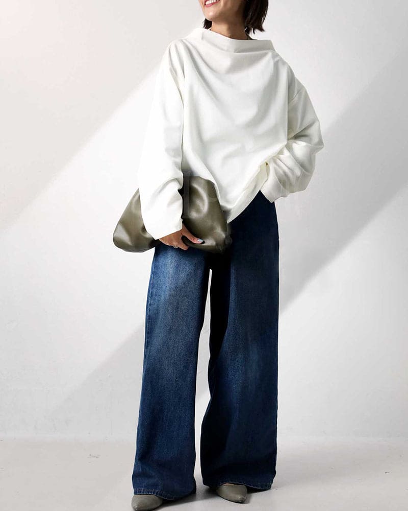 Élise – Pull doux à col roulé élégant