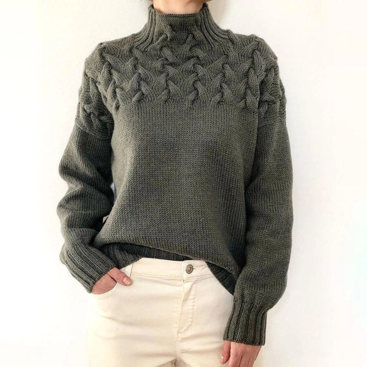 Léa – Pull col roulé en tricot élégant