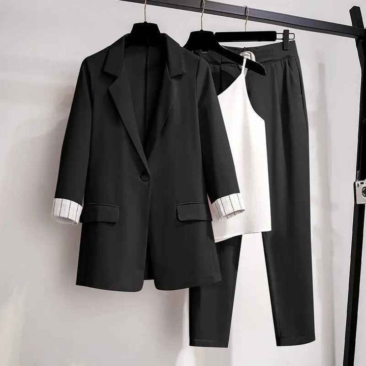 L'LEVANI™ | 3-Piece Chic Suit Set – Blazer, Camisole & Trousers