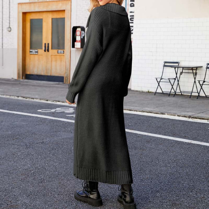 L'LEVANI™ | Cardigan Long Décontracté De Couleur Unie