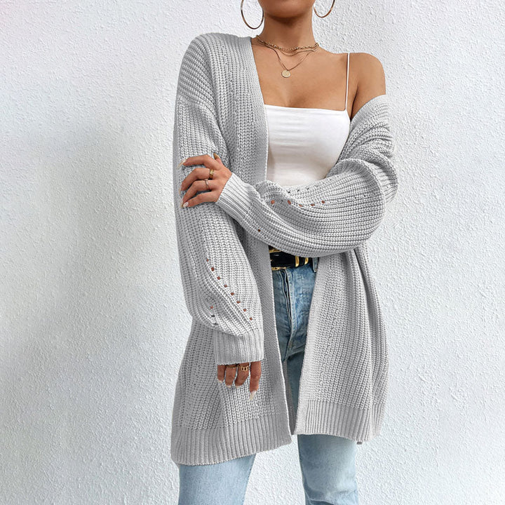 L'LEVANI™ | Cardigan Tricoté Décontracté De Couleur Unie