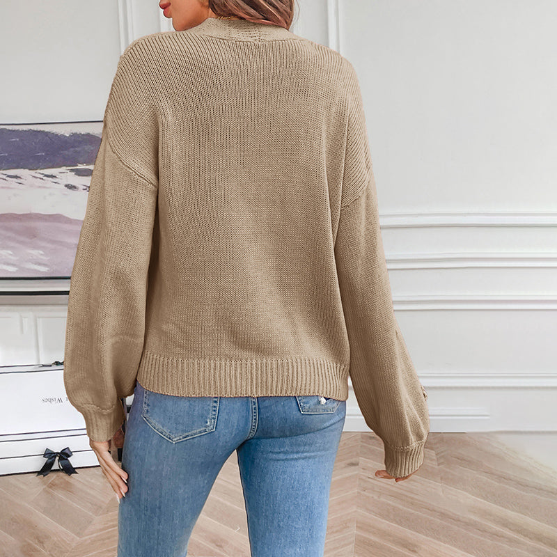 L'LEVANI™ | Cardigan Tricoté Fleuri 3D