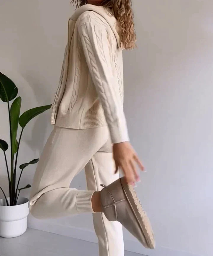 L'LEVANI™ | Ensemble Neptune 2 Pièces Avec Cardigan & Pull Décontractés