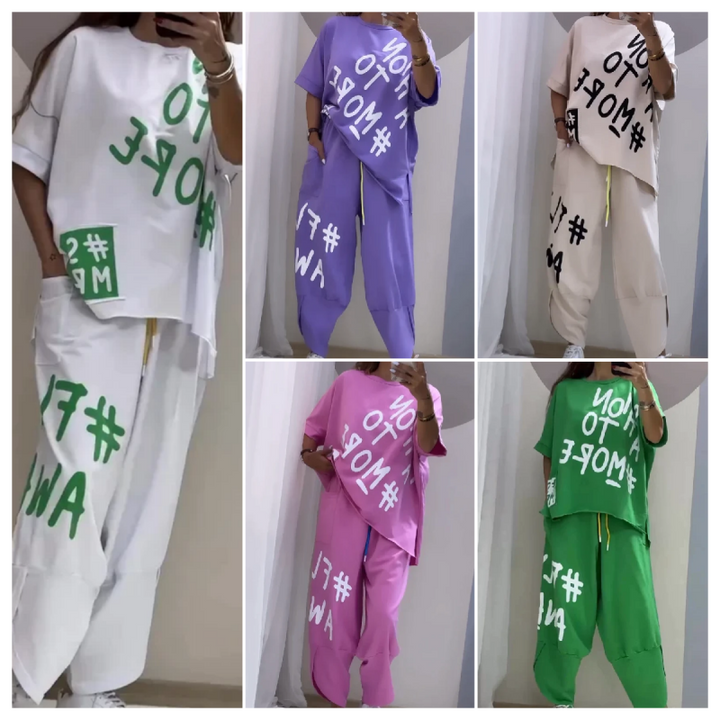 L'LEVANI™ | Ensemble deux pièces pour femmes: T-shirt & Pantalon Oversize