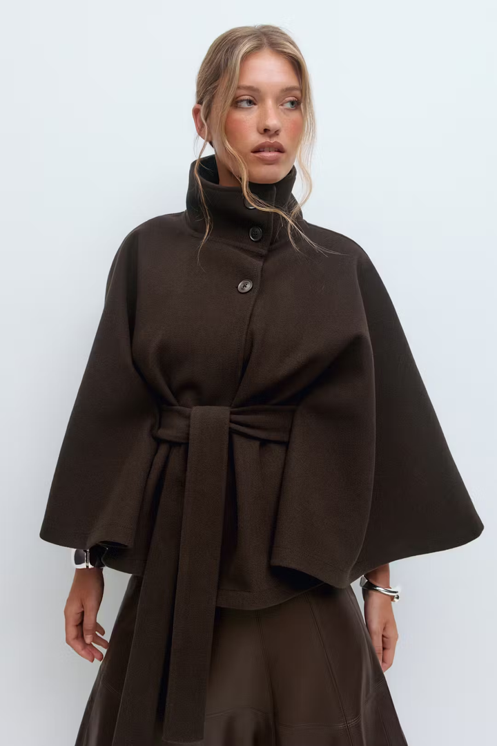 L'LEVANI™ | Gianna - Manteau ceinture de cape