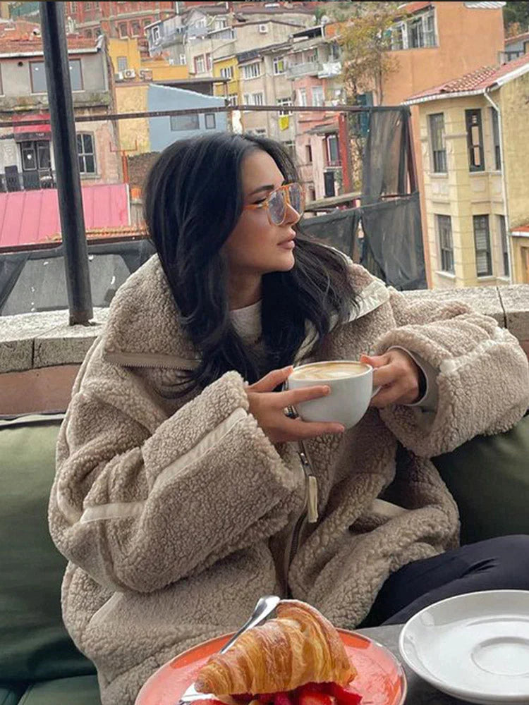 L'LEVANI™ | LUCIE - VESTE TEDDYFLEECE