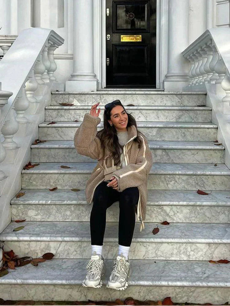 L'LEVANI™ | LUCIE - VESTE TEDDYFLEECE