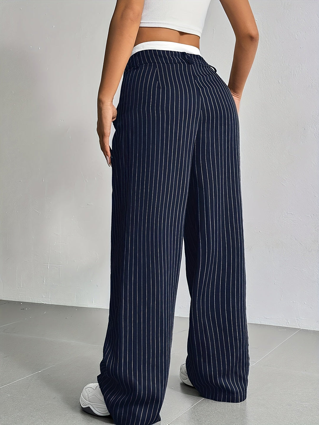 L'LEVANI™ | MADELEINE - PANTALON LARGE RAYÉ