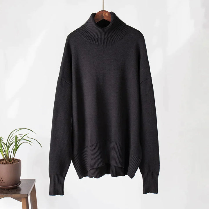 L'LEVANI™ | Pull L'LEVANI Col Roulé Oversize En Coton