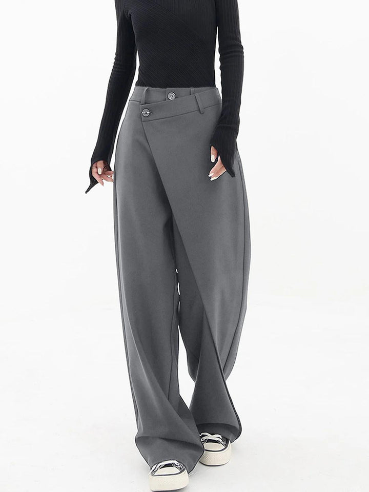 L'LEVANI™ | SELENE - PANTALON BAGGY ASYMÉTRIQUE