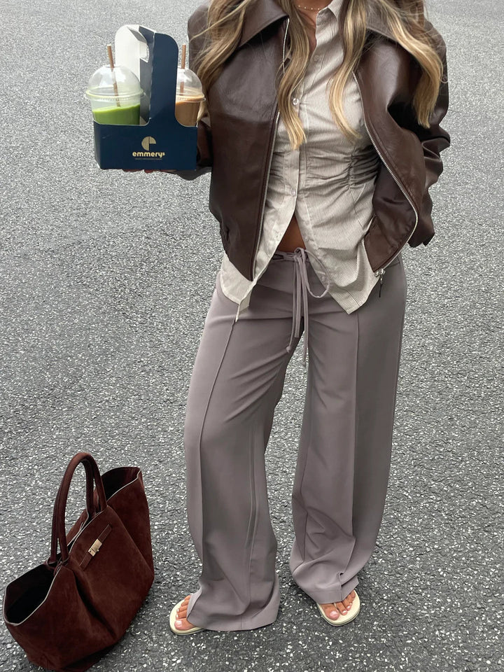 L'LEVANI™ | Veste Emmy – L'indispensable pièce cuir au twist moderne