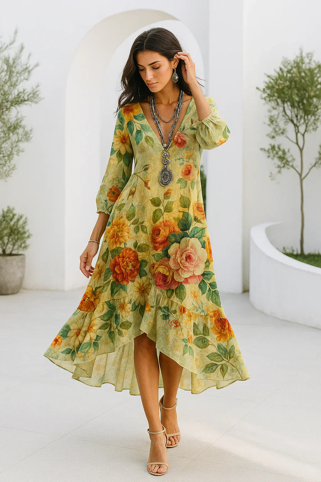 Casa | Robe Maxi Florale Bohémienne et Légère