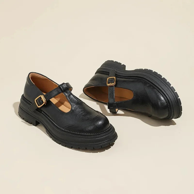 Chiara | Élégantes Chaussures Mary Jane en Cuir de Haute Qualité