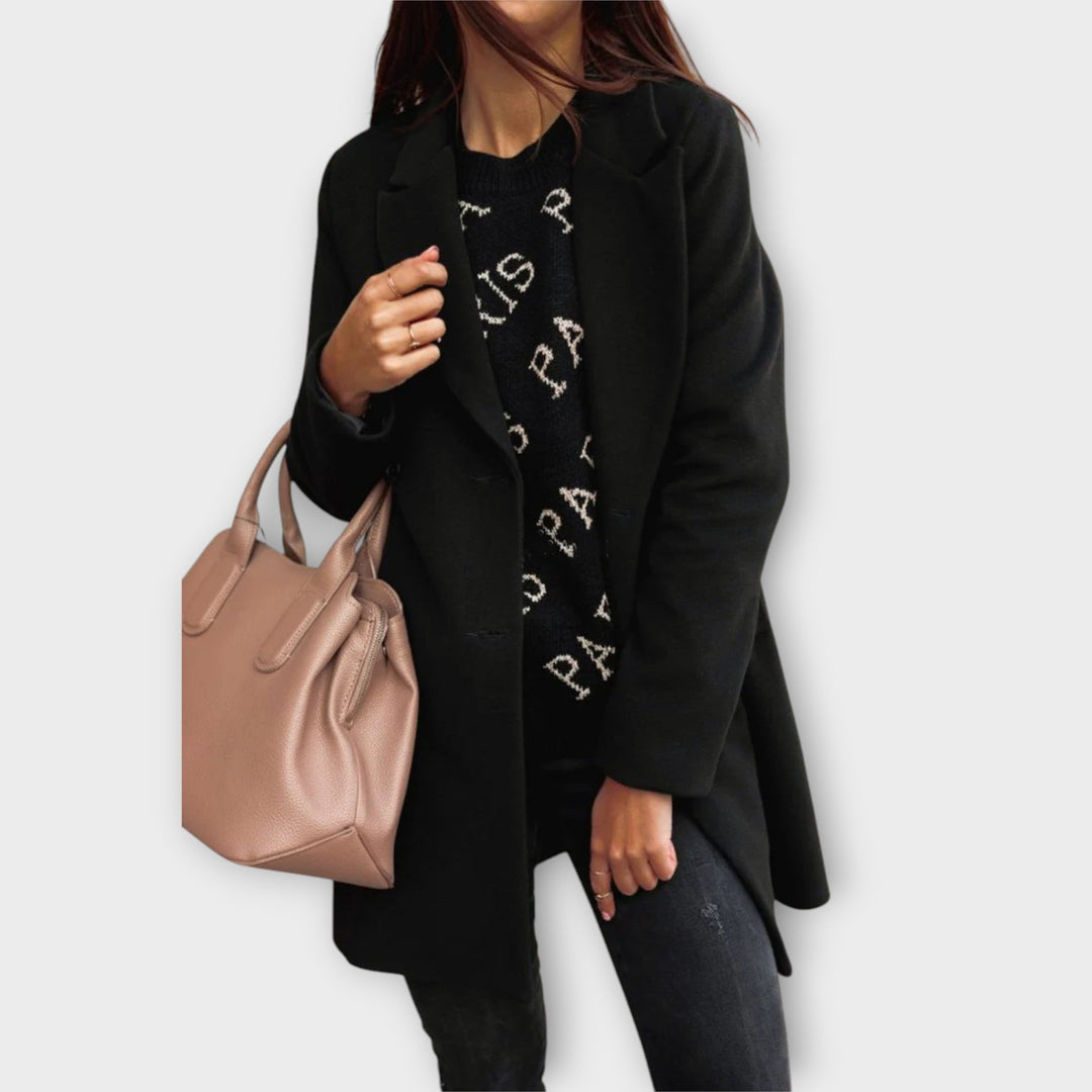 Élise – Manteau raffiné avec revers élégant