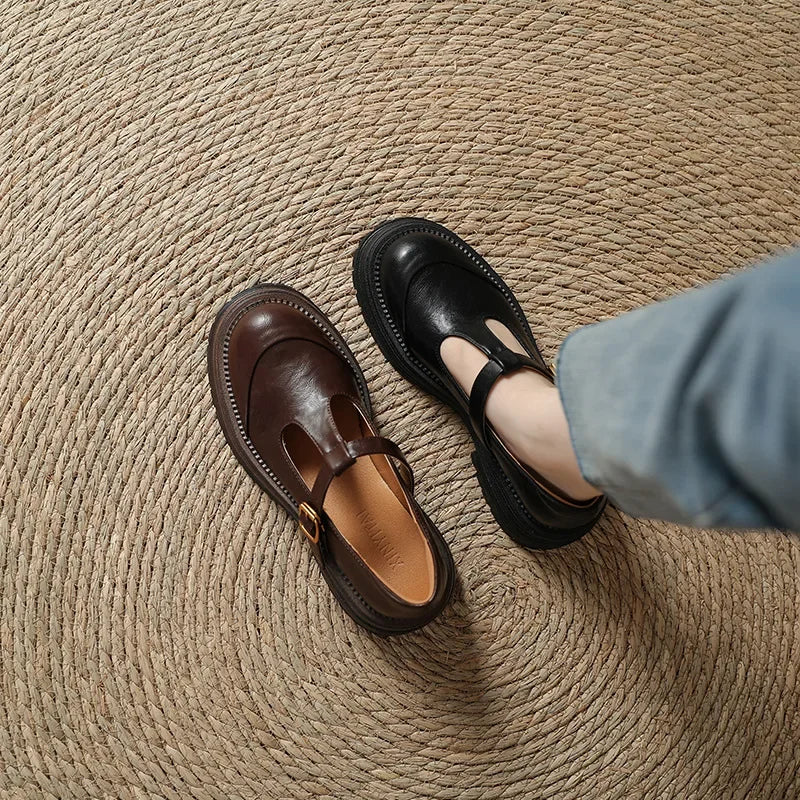 Chiara | Élégantes Chaussures Mary Jane en Cuir de Haute Qualité