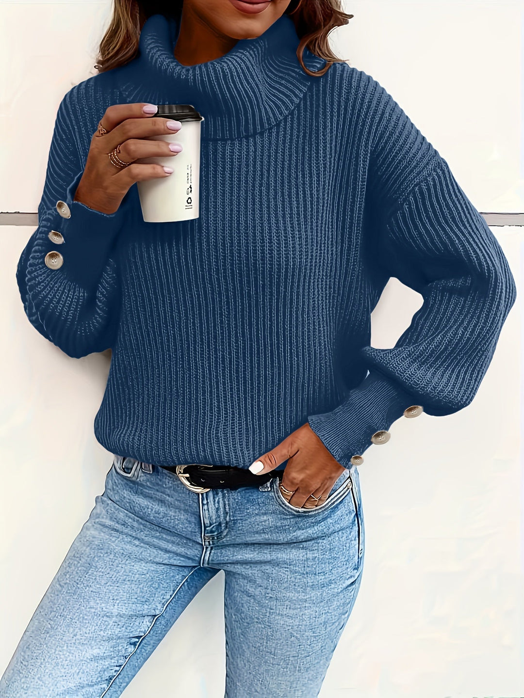 Juliette – Pull col roulé d'automne élégant