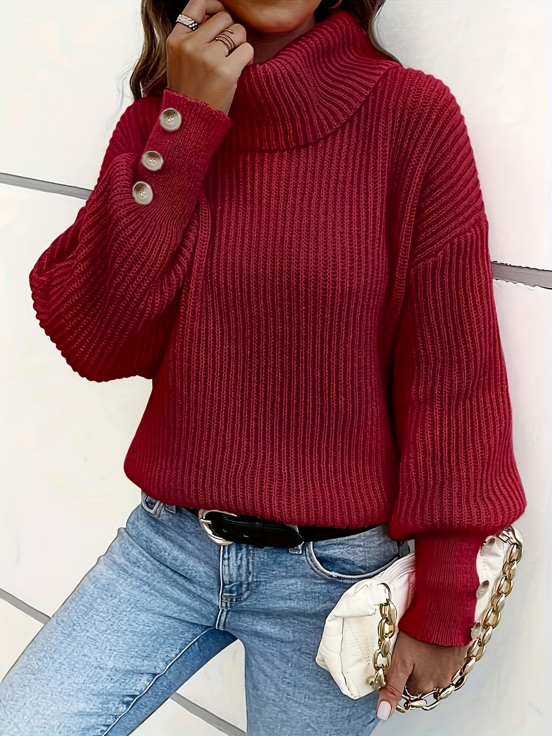 Juliette – Pull col roulé d'automne élégant