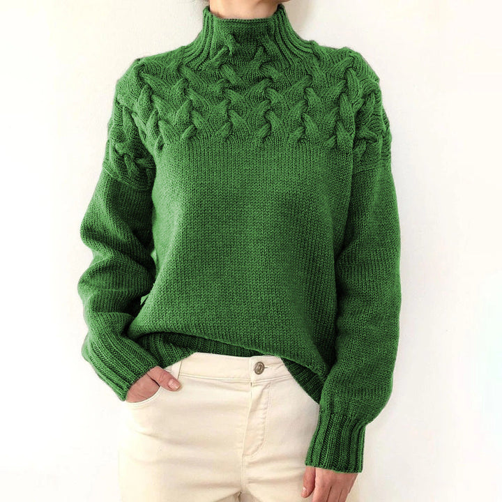 Léa – Pull col roulé en tricot élégant