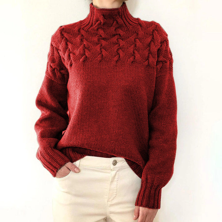 Léa – Pull col roulé en tricot élégant