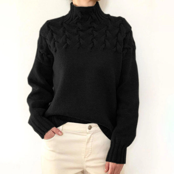 Léa – Pull col roulé en tricot élégant